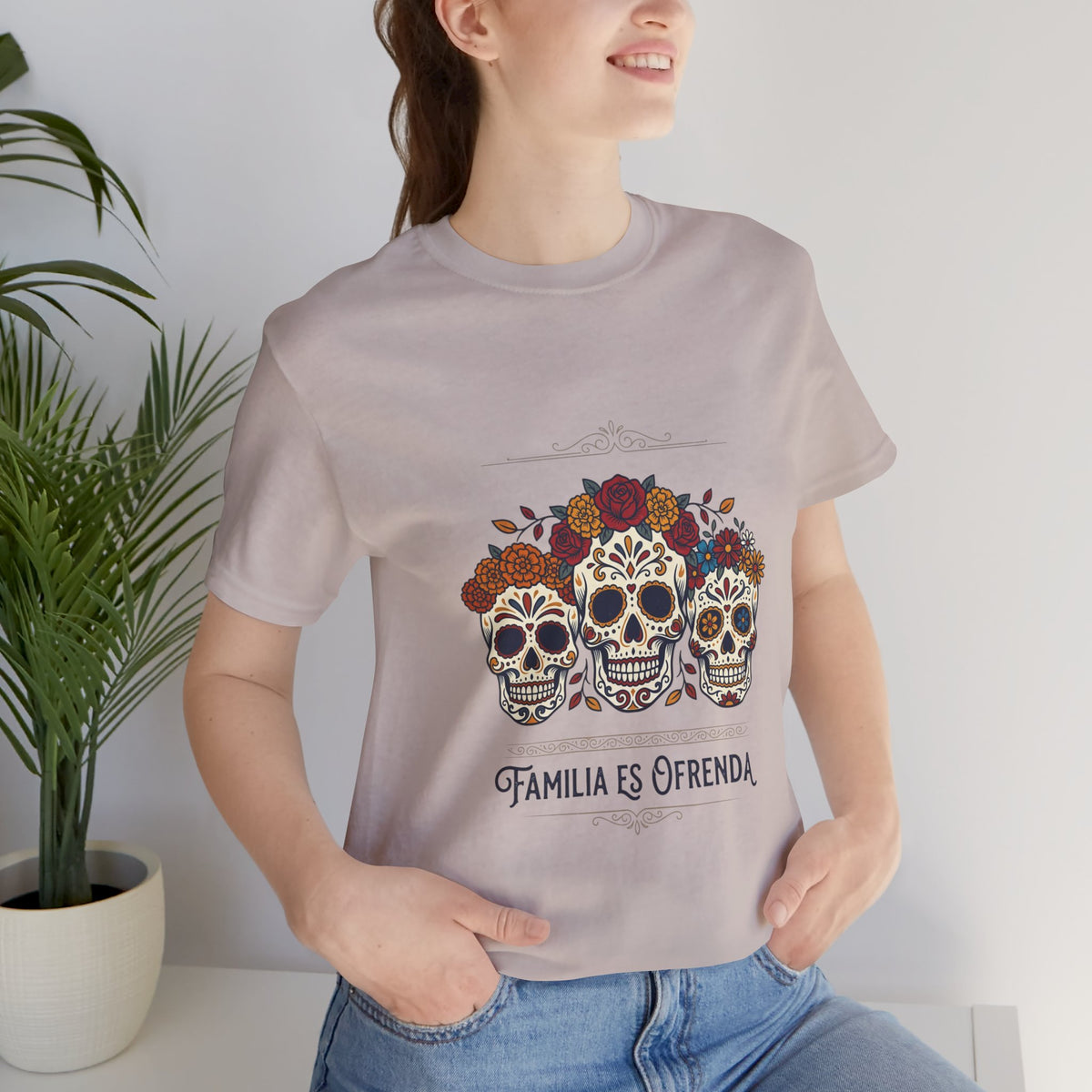 Familia Es Ofrenda Tee — Day of the Dead Sugar Skull Family Shirt