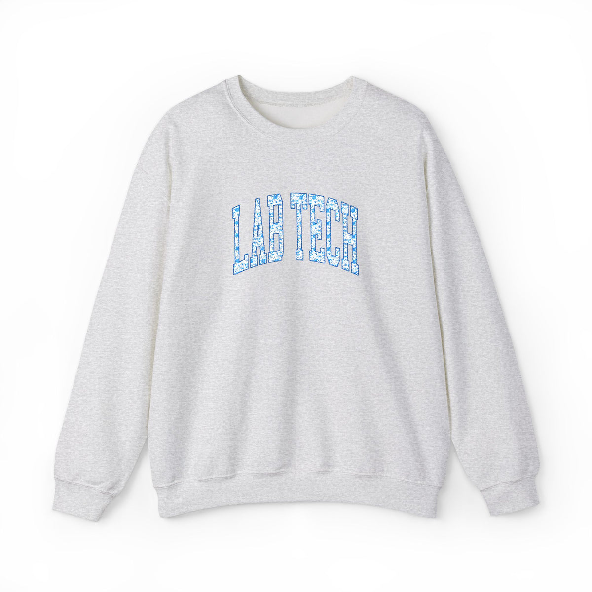 Blue Floral 'Lab Tech' Embroidered Sweatshirt
