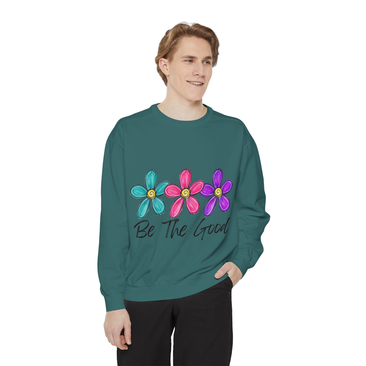 'Be The Good' Floral Sweatshirt
