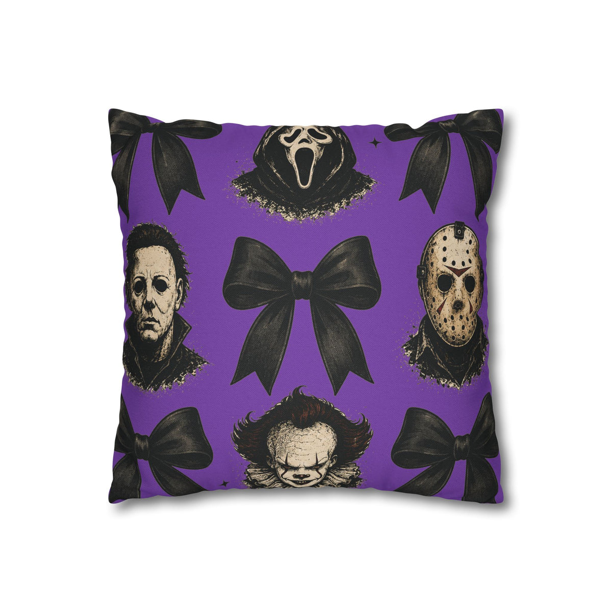 Horror Icons Pattern Pillowcase – Michael Myers, Jason, Pennywise & Scream