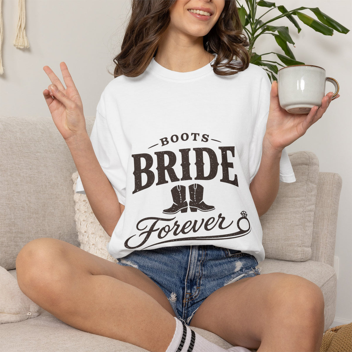 'Boots Bride Forever' Western T Shirt