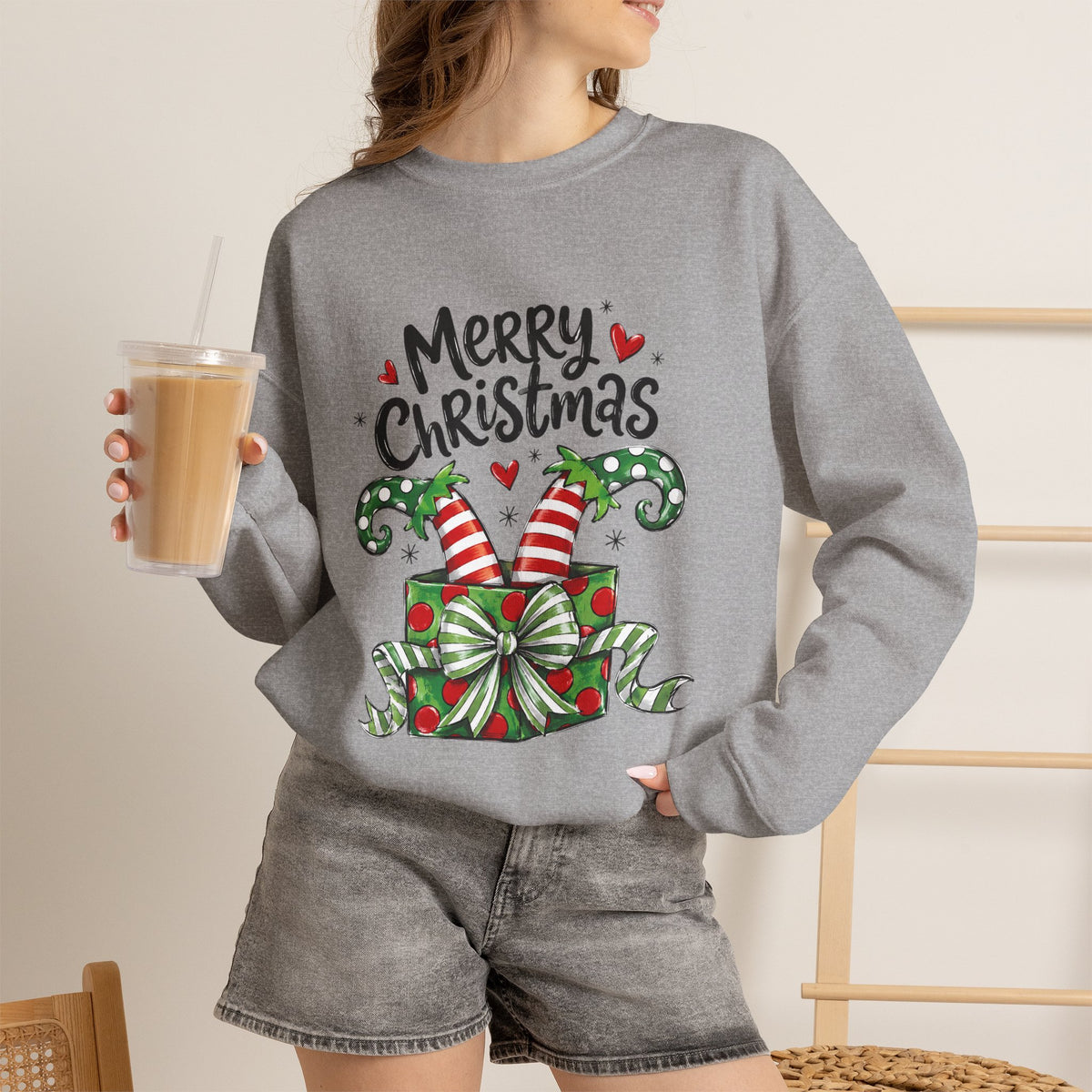 Merry Christmas Elf feet - “Merry Christmas” Gift Box Design