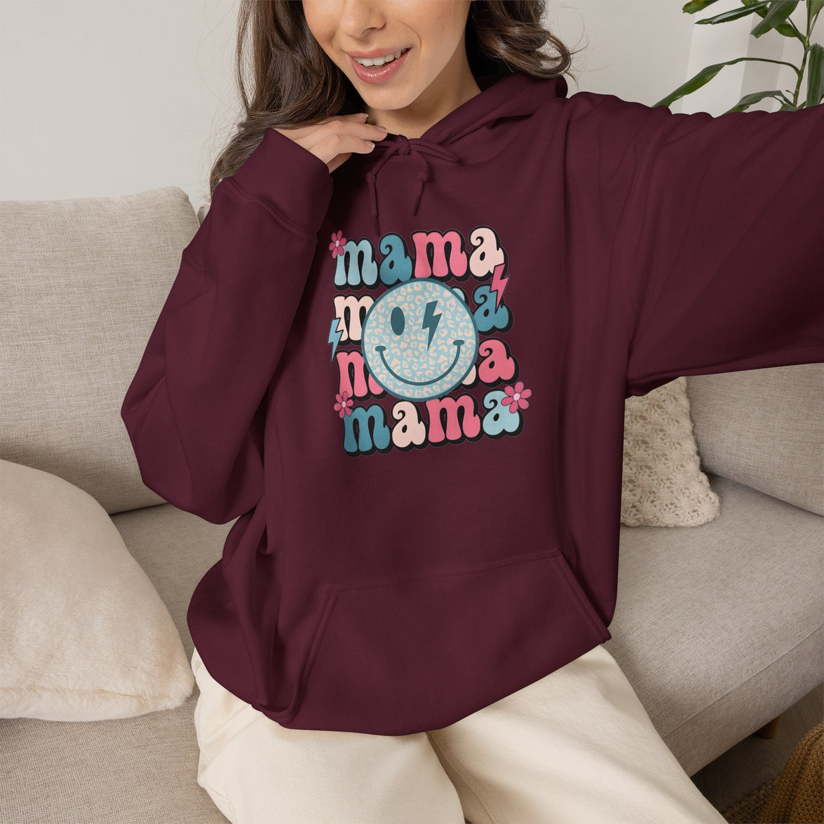 Retro Mama Smile Hoodie