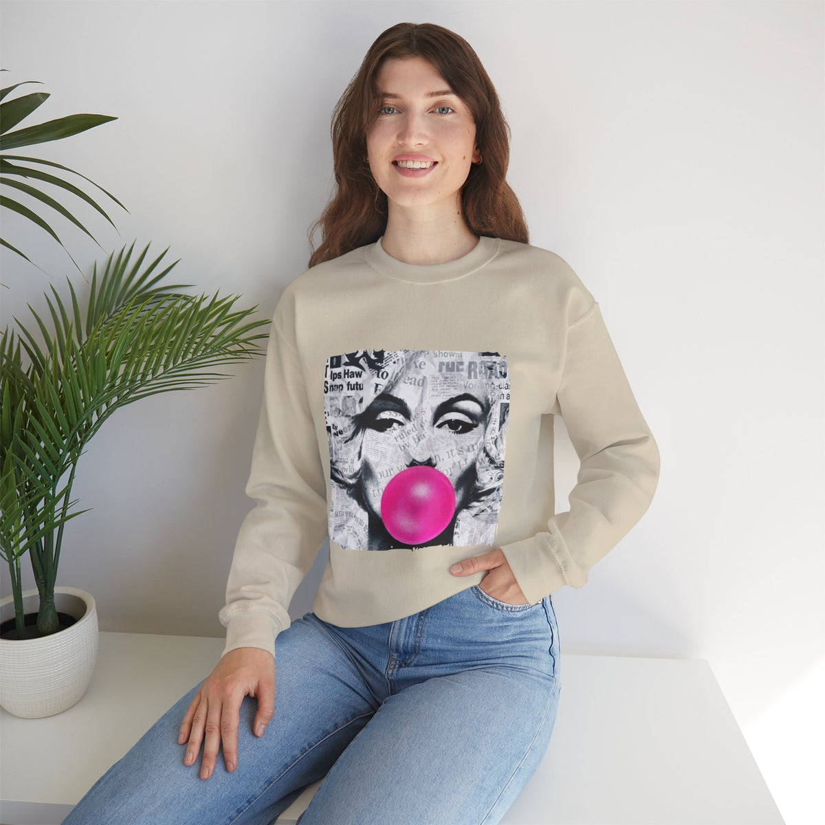 Marilyn Bubble Pop Art Crewneck