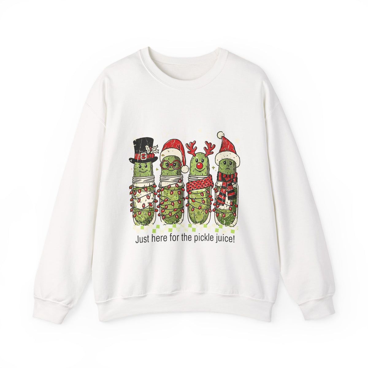 Just Here for the Pickle Juice Christmas Sweatshirt