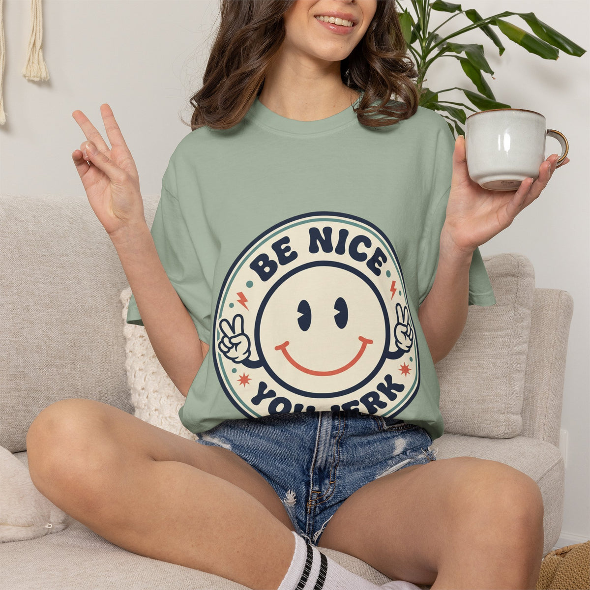 Be Nice You Jerk Smiley T-Shirt