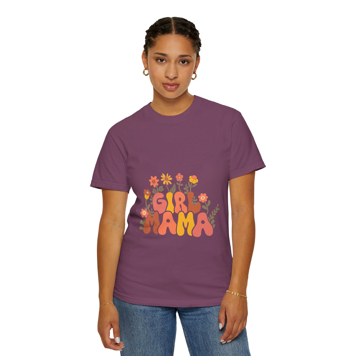 Retro Girl Mama Floral T-Shirt