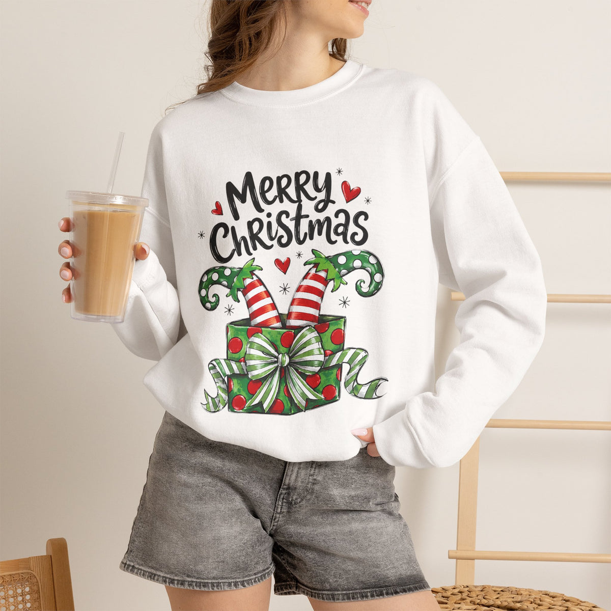 Merry Christmas Elf feet - “Merry Christmas” Gift Box Design