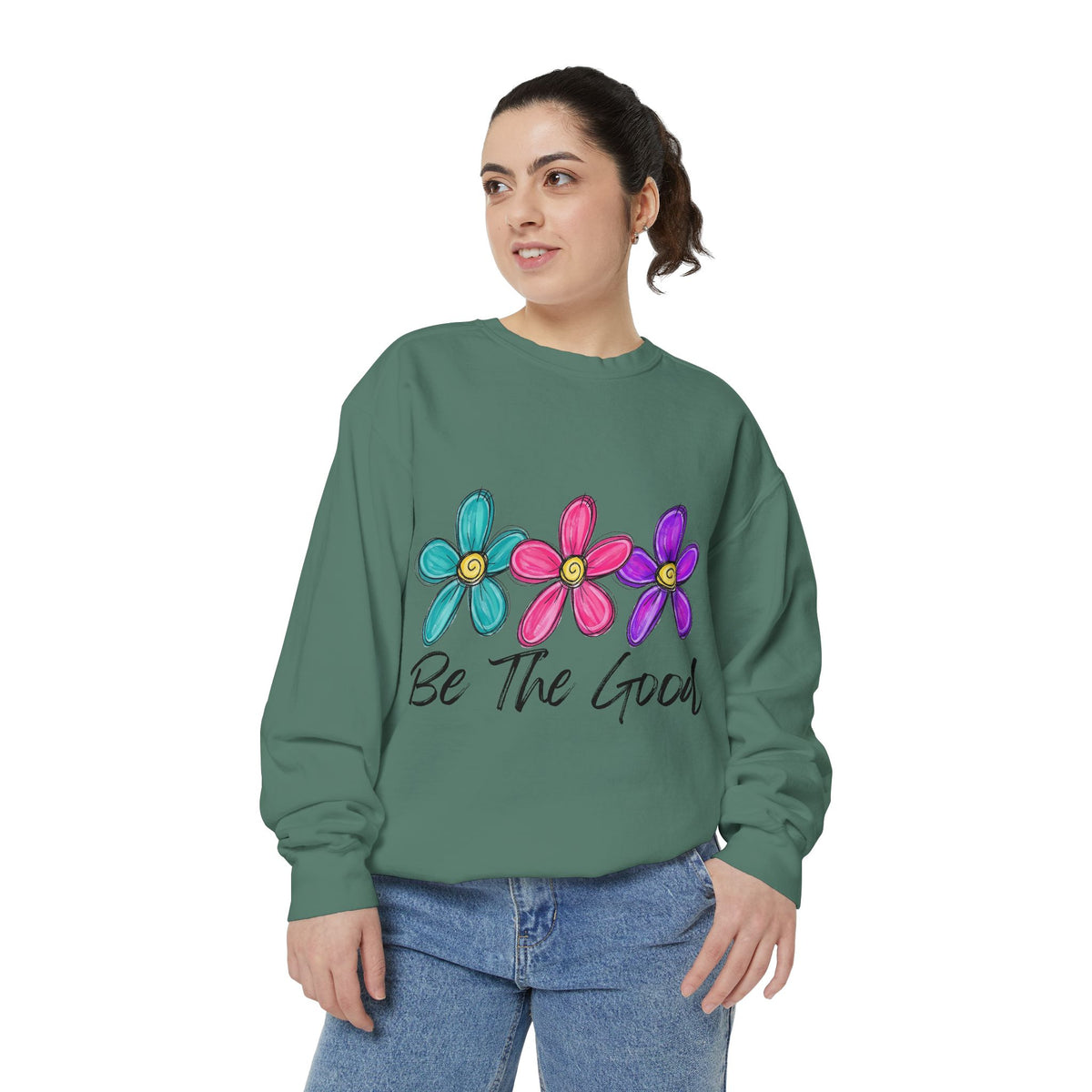 'Be The Good' Floral Sweatshirt