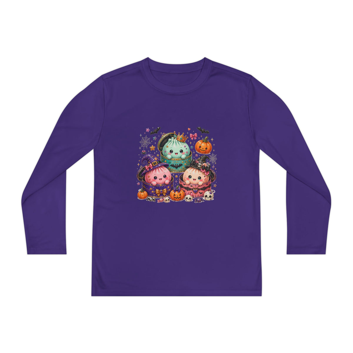 Kids Dumpling Halloween Long Sleeve Tee