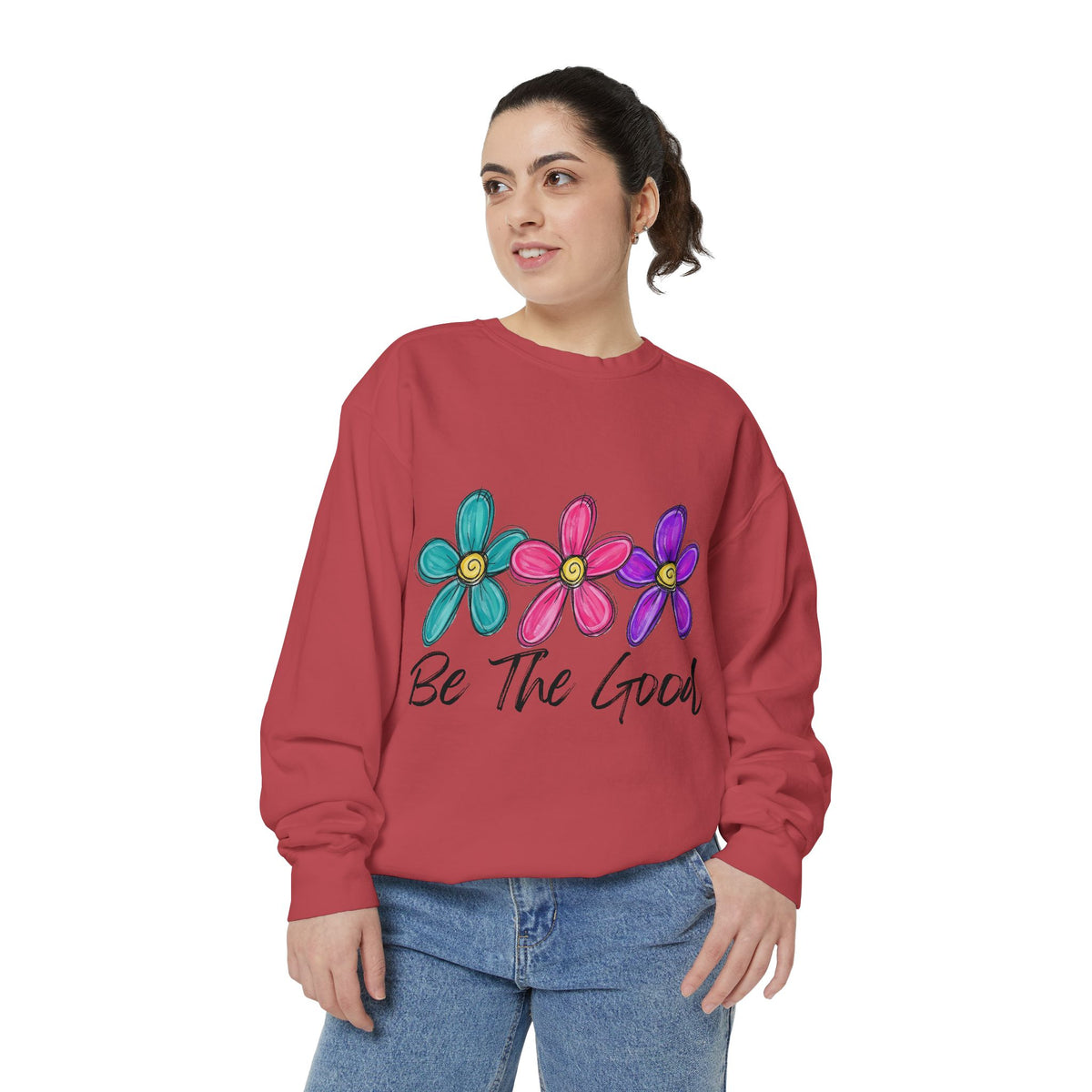 'Be The Good' Floral Sweatshirt
