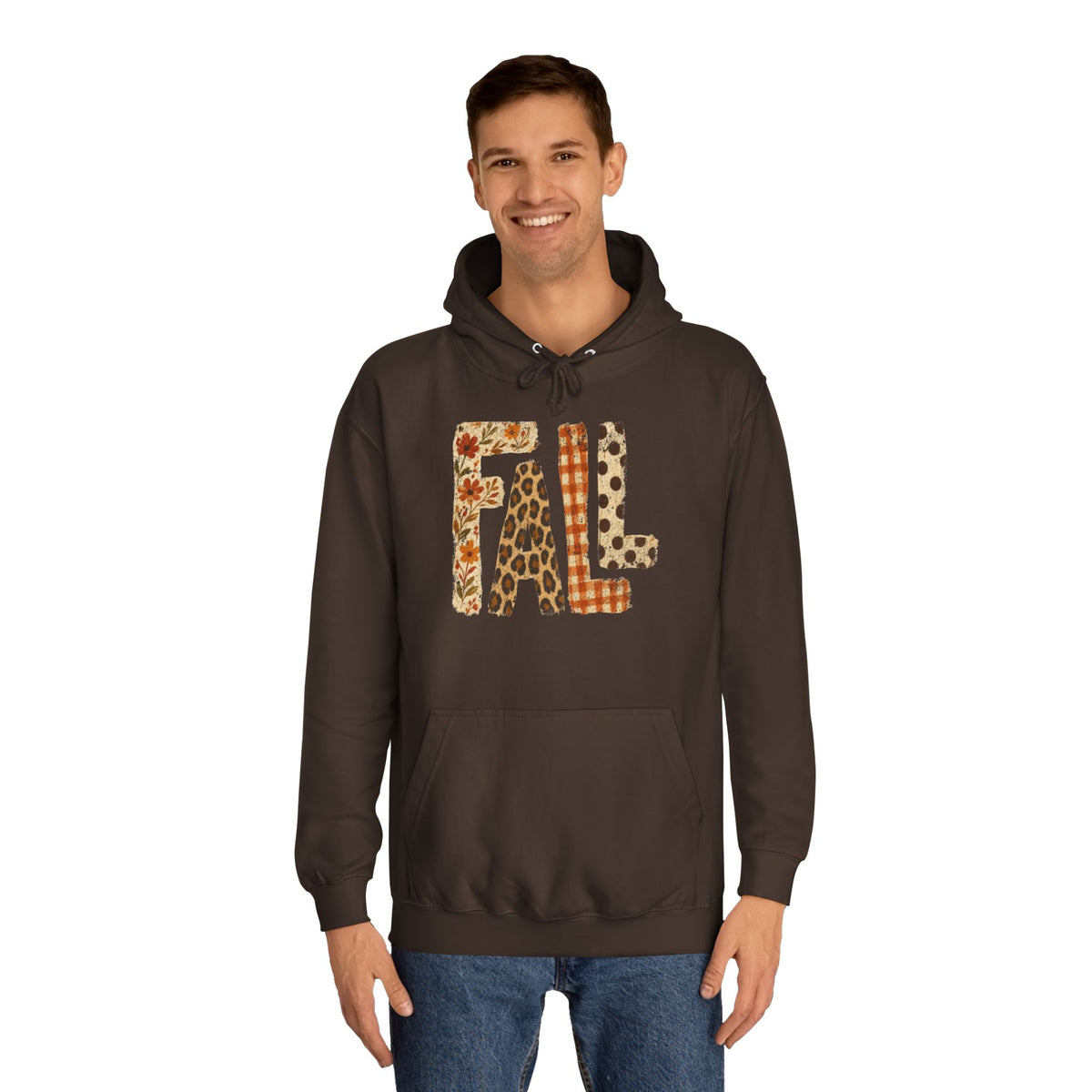 'FALL' Floral Hoodie