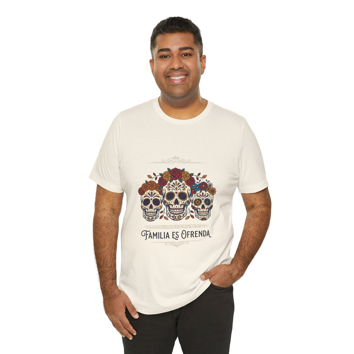 Familia Es Ofrenda Tee — Day of the Dead Sugar Skull Family Shirt