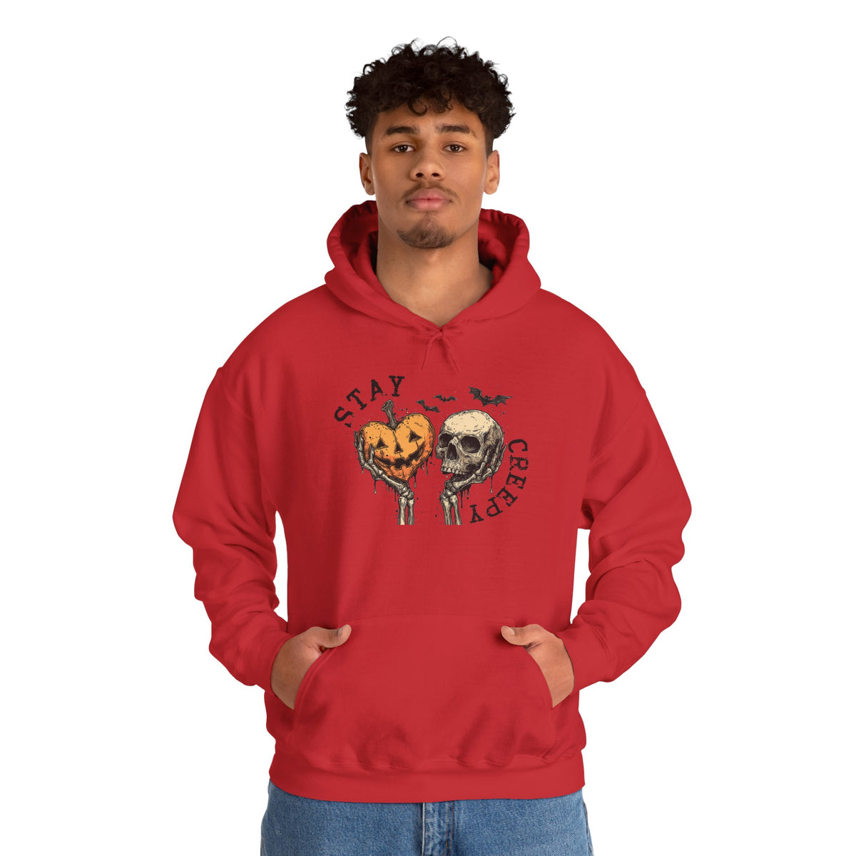 "Stay Creepy" Front + "Spooky Season" Back Halloween Skulls