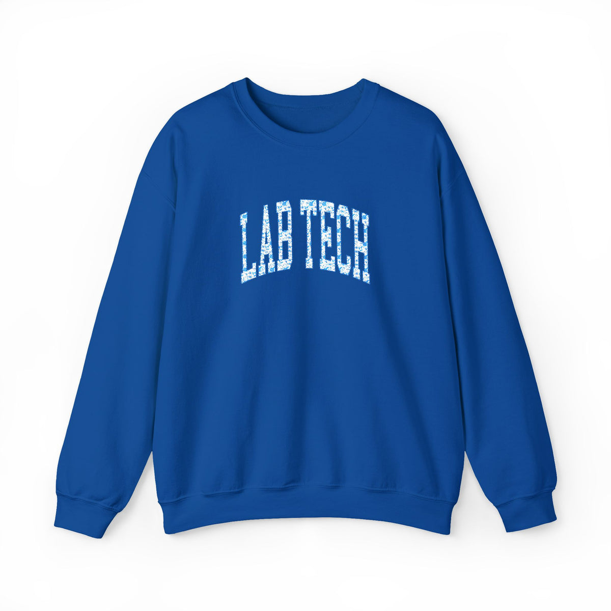 Blue Floral 'Lab Tech' Embroidered Sweatshirt