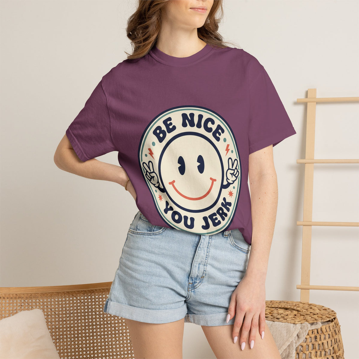 Be Nice You Jerk Smiley T-Shirt