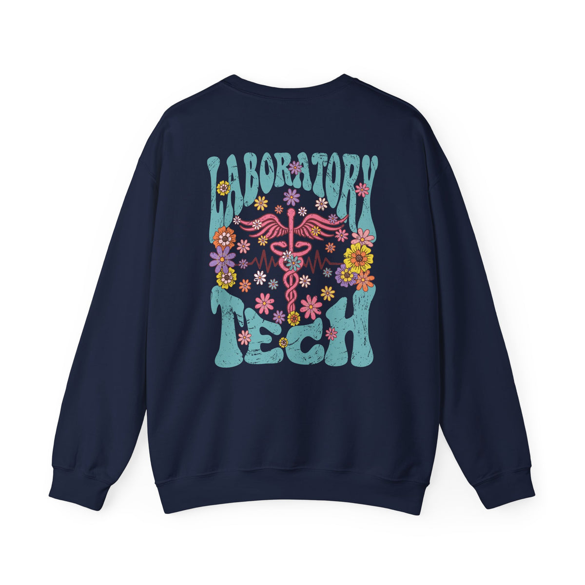 Laboratory Tech Floral Sweatshirt- Front & Back