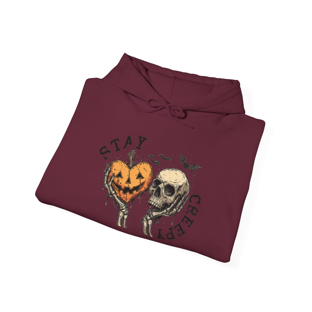 "Stay Creepy" Front + "Spooky Season" Back Halloween Skulls