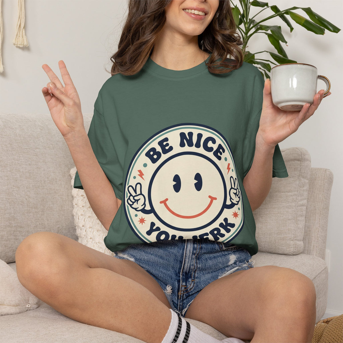 Be Nice You Jerk Smiley T-Shirt