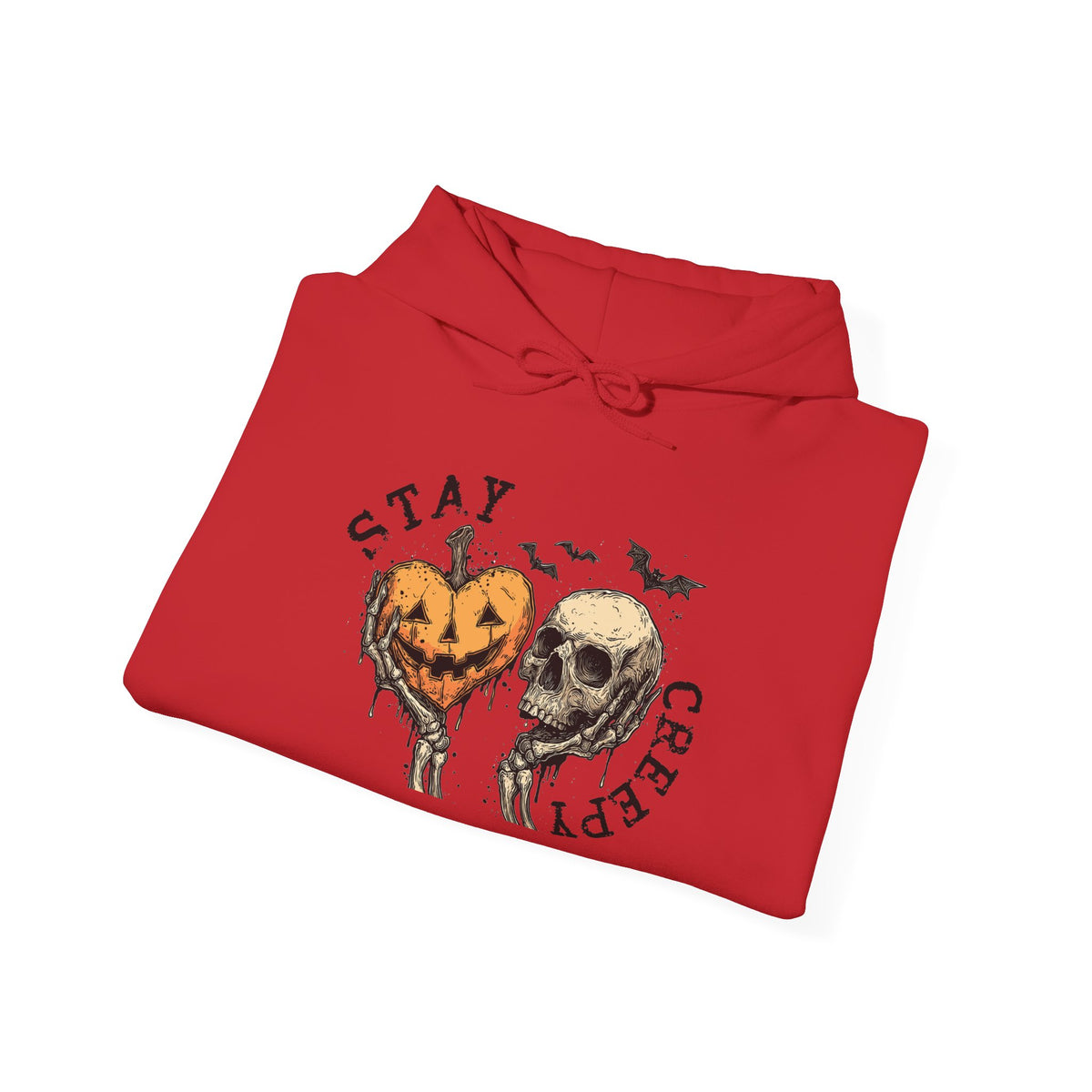 "Stay Creepy" Front + "Spooky Season" Back Halloween Skulls