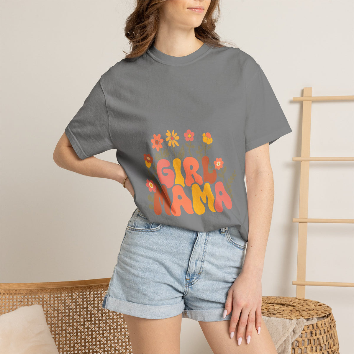 Retro Girl Mama Floral T-Shirt