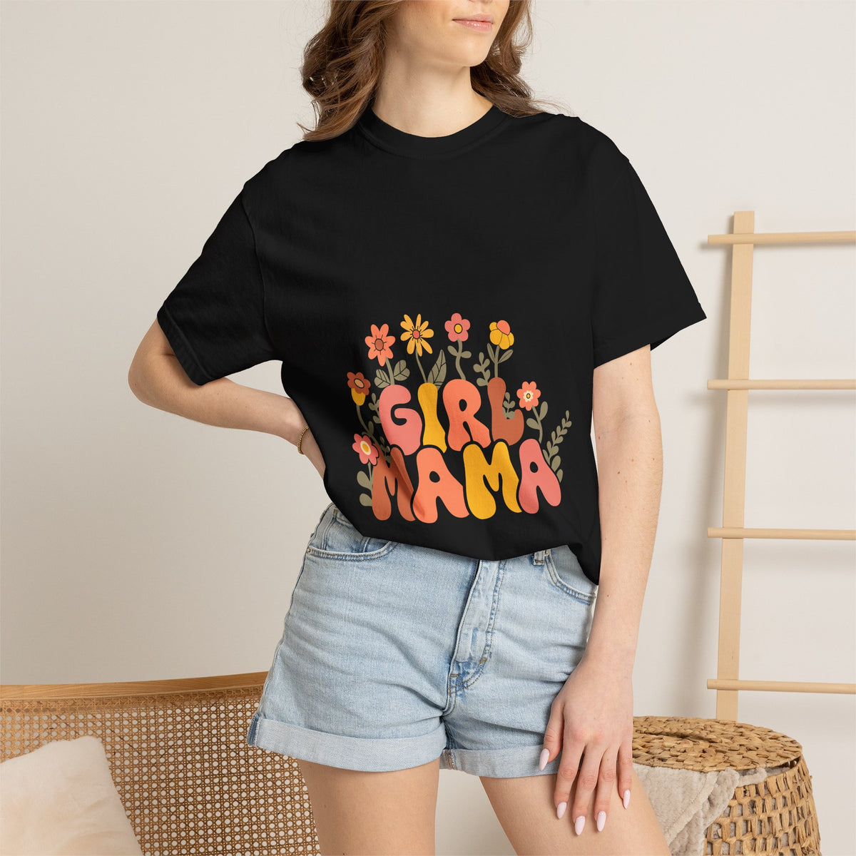Retro Girl Mama Floral T-Shirt