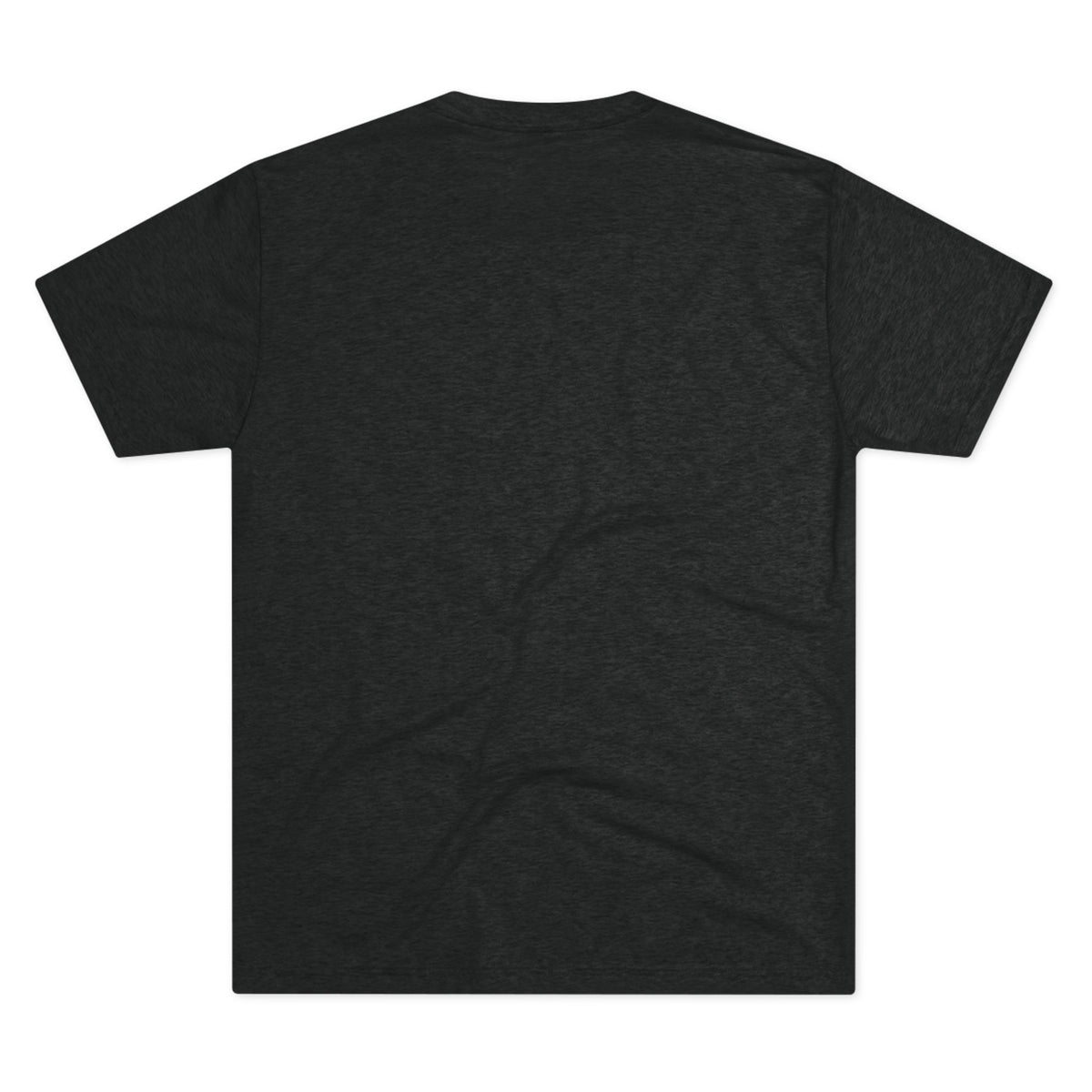 Black short sleeve T shirt shown from the back with a plain design from Printify for casual womens fashion and everyday graphic tee styling