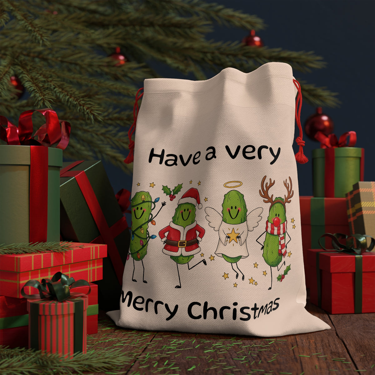 Have a Very Merry Christmas Pickles Gift Bag
