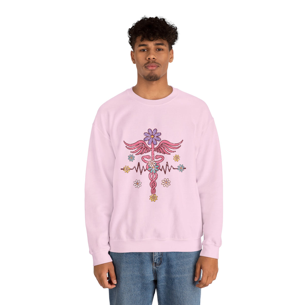 Laboratory Tech Floral Sweatshirt- Front & Back
