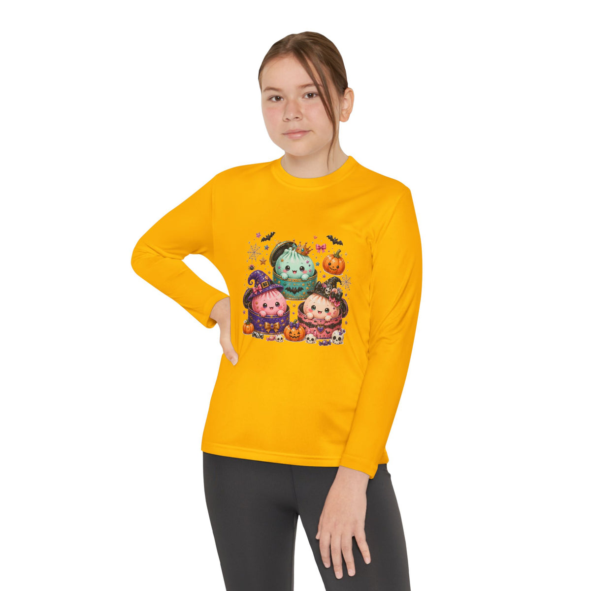 Kids Dumpling Halloween Long Sleeve Tee