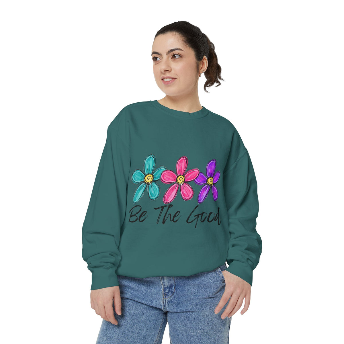 'Be The Good' Floral Sweatshirt