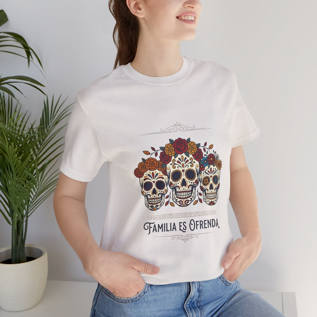 Familia Es Ofrenda Tee — Day of the Dead Sugar Skull Family Shirt
