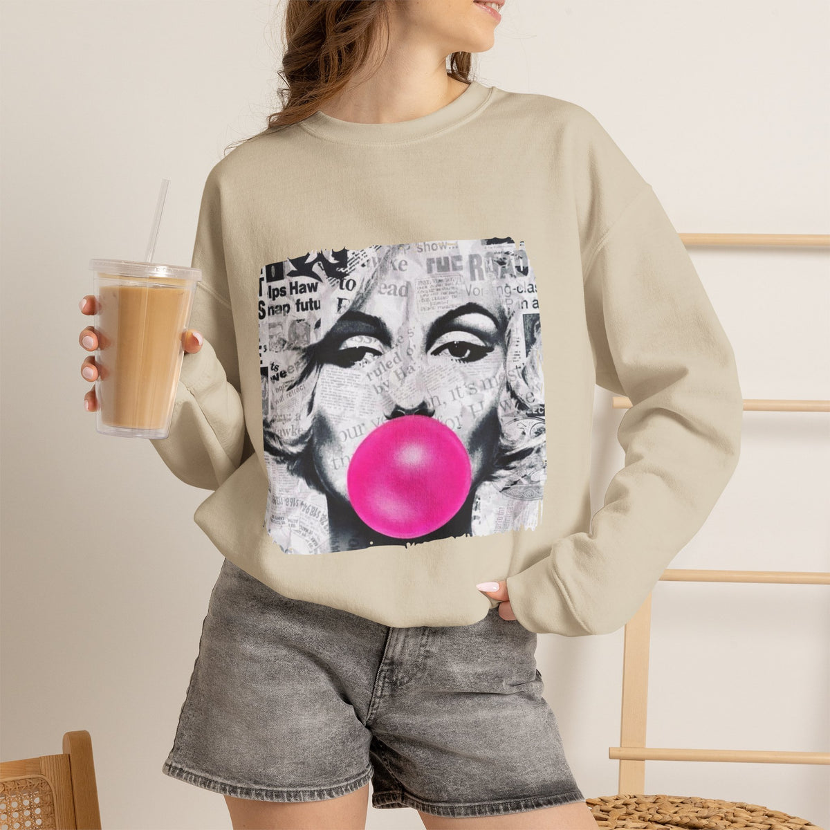 Marilyn Bubble Pop Art Crewneck