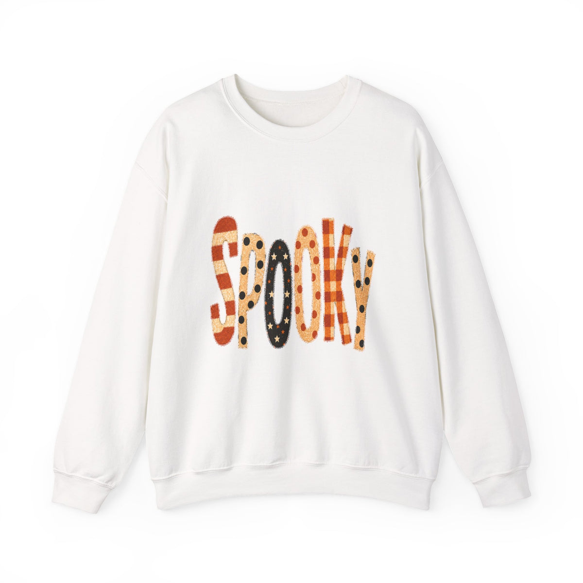'Spooky' Patterned Letters Crewneck Sweatshirt