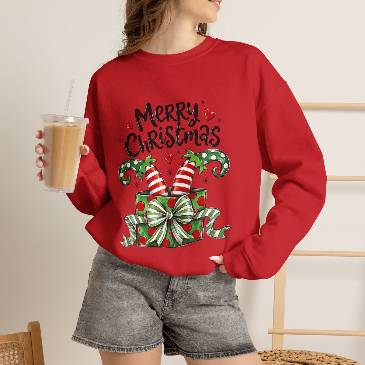 Merry Christmas Elf feet - “Merry Christmas” Gift Box Design