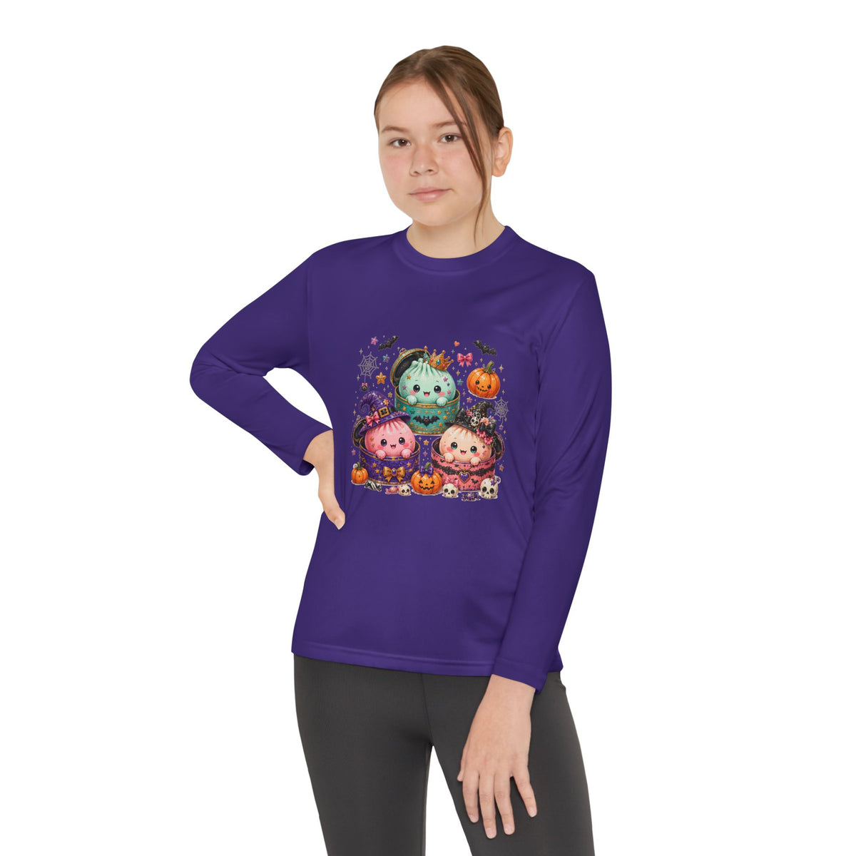 Kids Dumpling Halloween Long Sleeve Tee