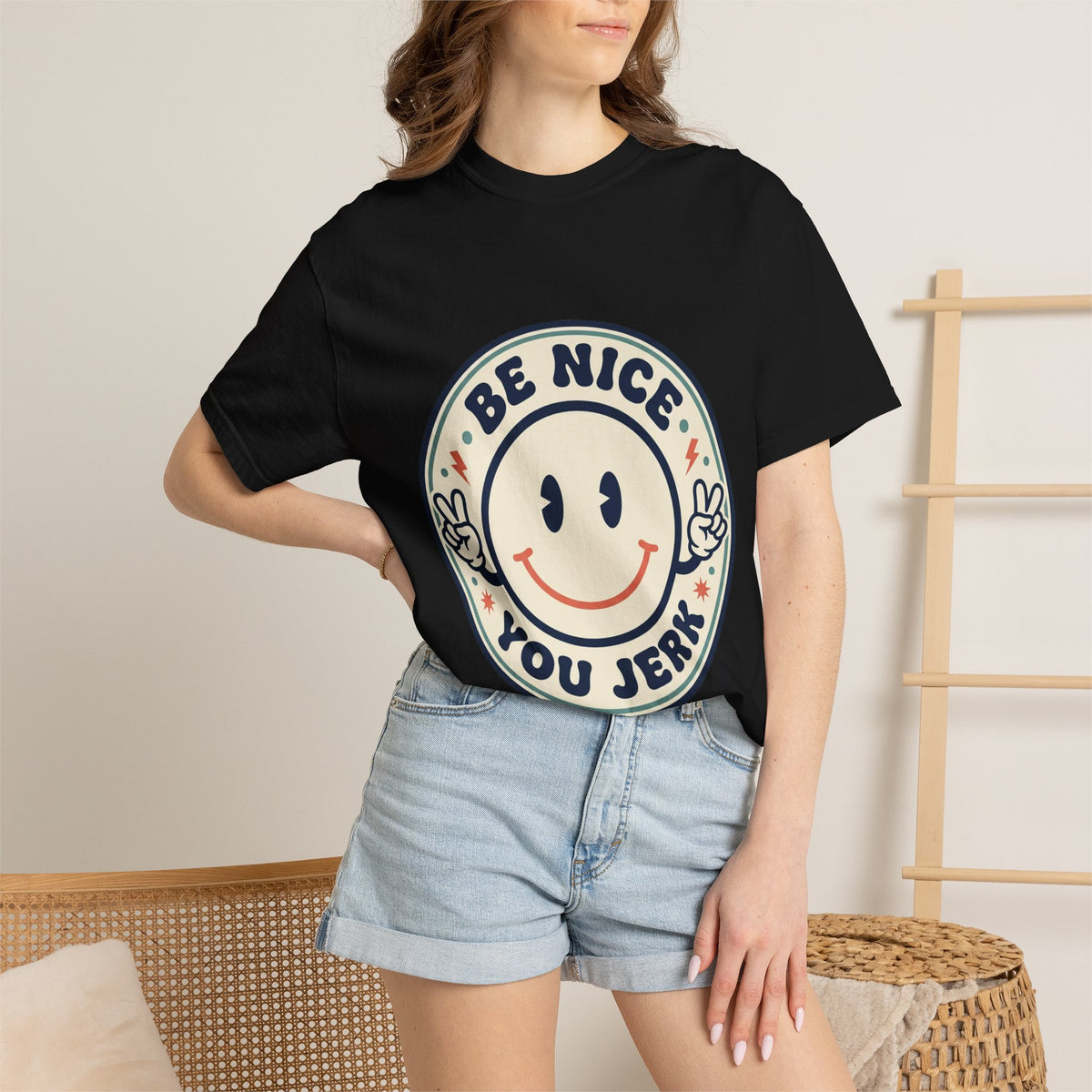 Be Nice You Jerk Smiley T-Shirt