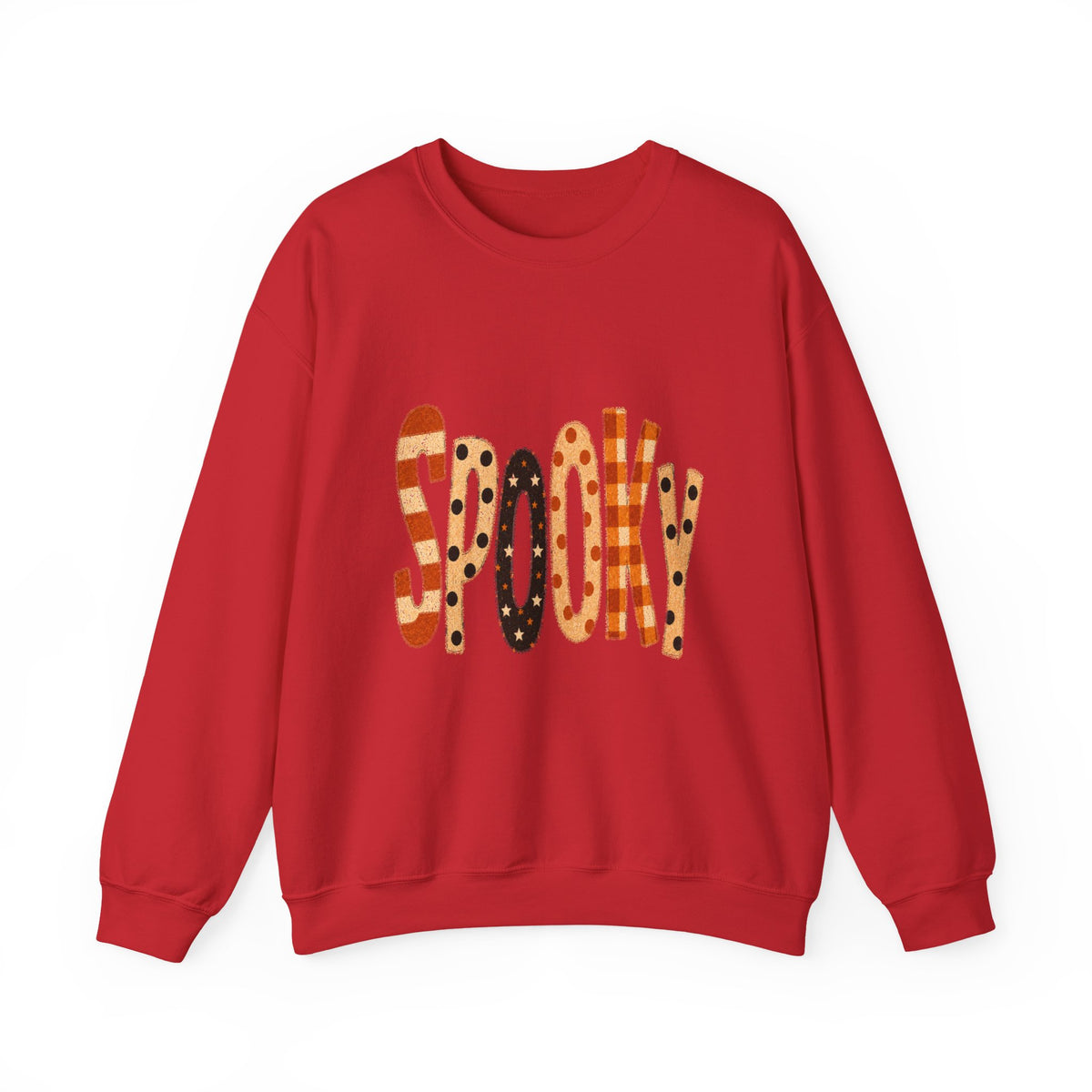 'Spooky' Patterned Letters Crewneck Sweatshirt