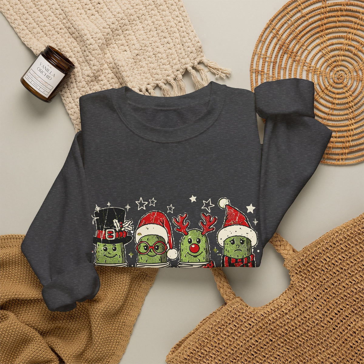 Just Here for the Pickle Juice Christmas Sweatshirt