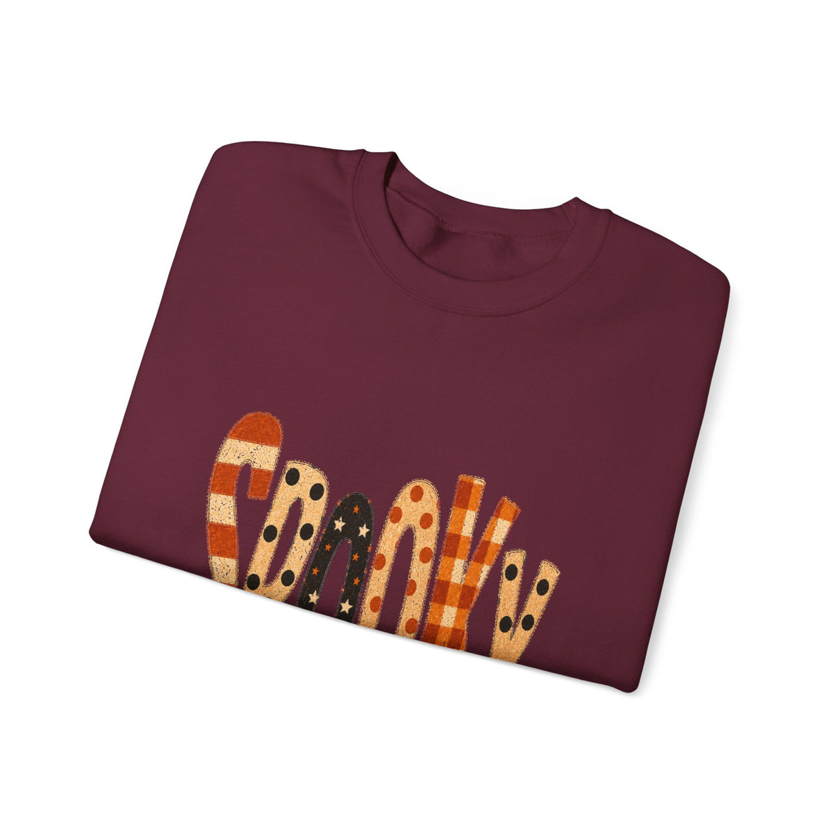 'Spooky' Patterned Letters Crewneck Sweatshirt