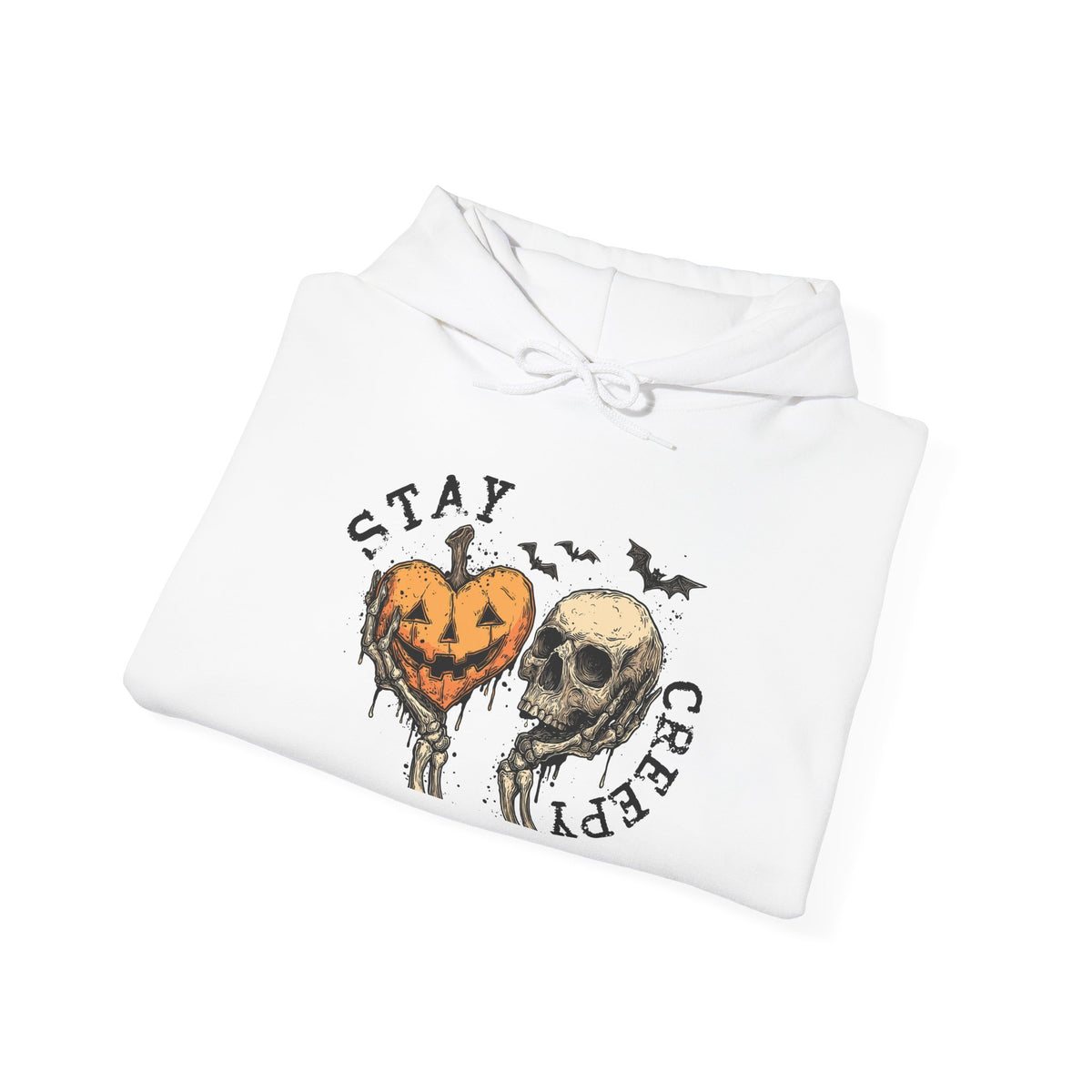 "Stay Creepy" Front + "Spooky Season" Back Halloween Skulls