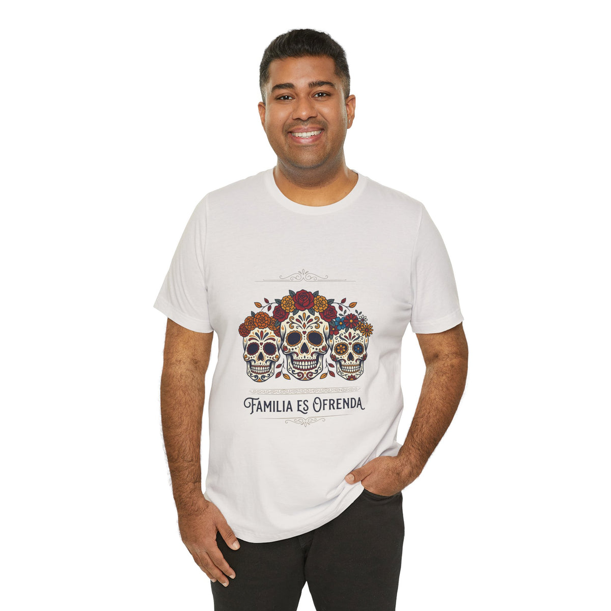 Familia Es Ofrenda Tee — Day of the Dead Sugar Skull Family Shirt