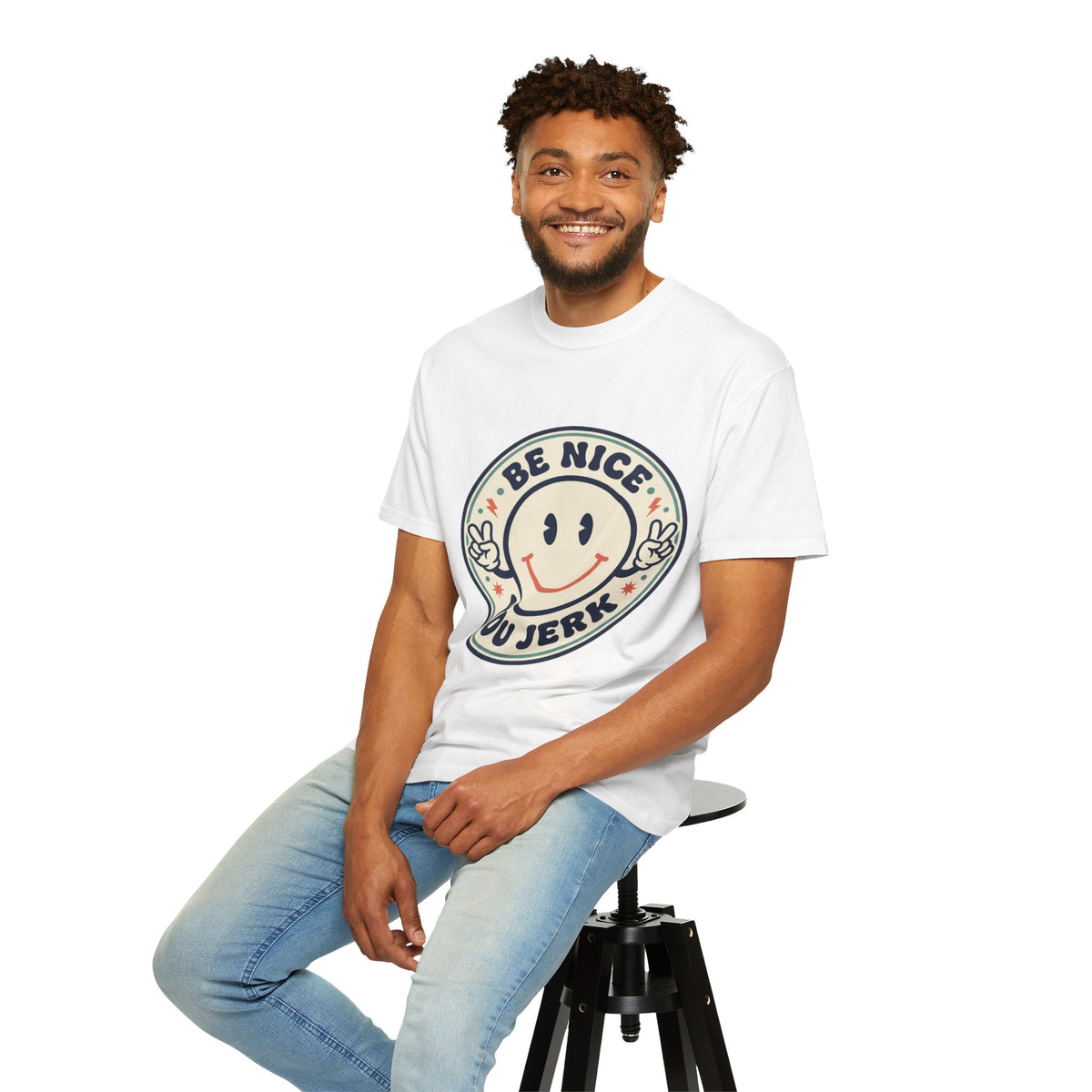 Be Nice You Jerk Smiley T-Shirt