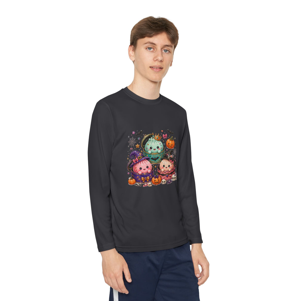 Kids Dumpling Halloween Long Sleeve Tee