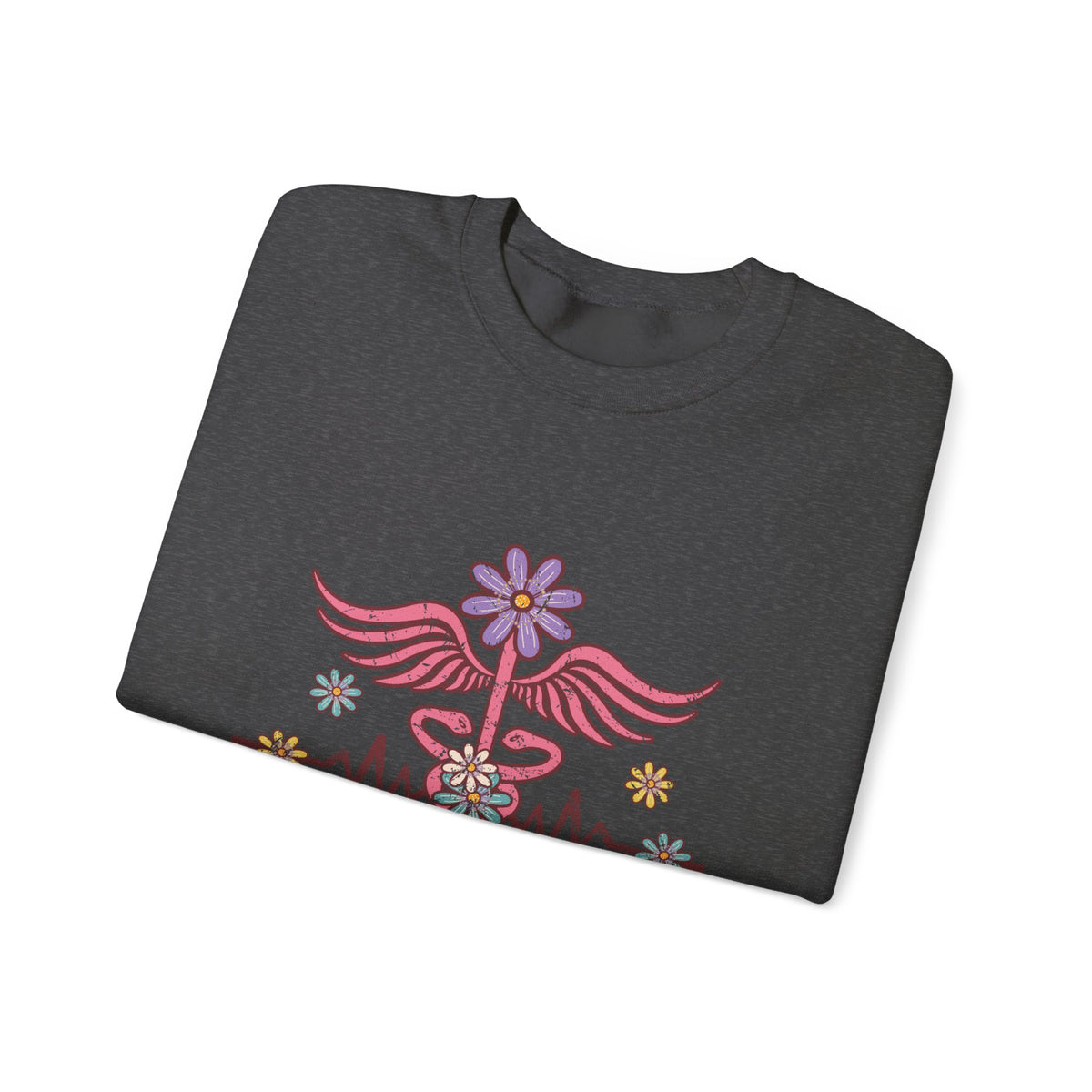 Laboratory Tech Floral Sweatshirt- Front & Back