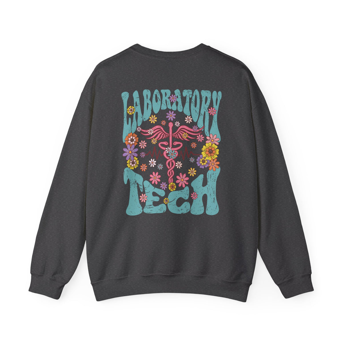 Laboratory Tech Floral Sweatshirt- Front & Back