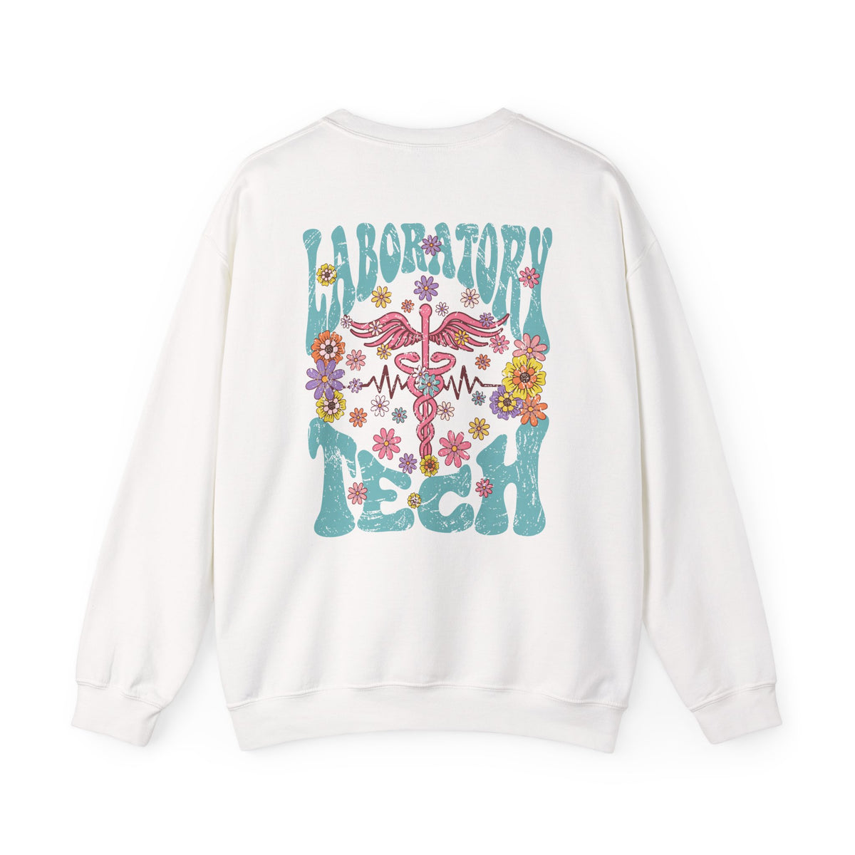 Laboratory Tech Floral Sweatshirt- Front & Back
