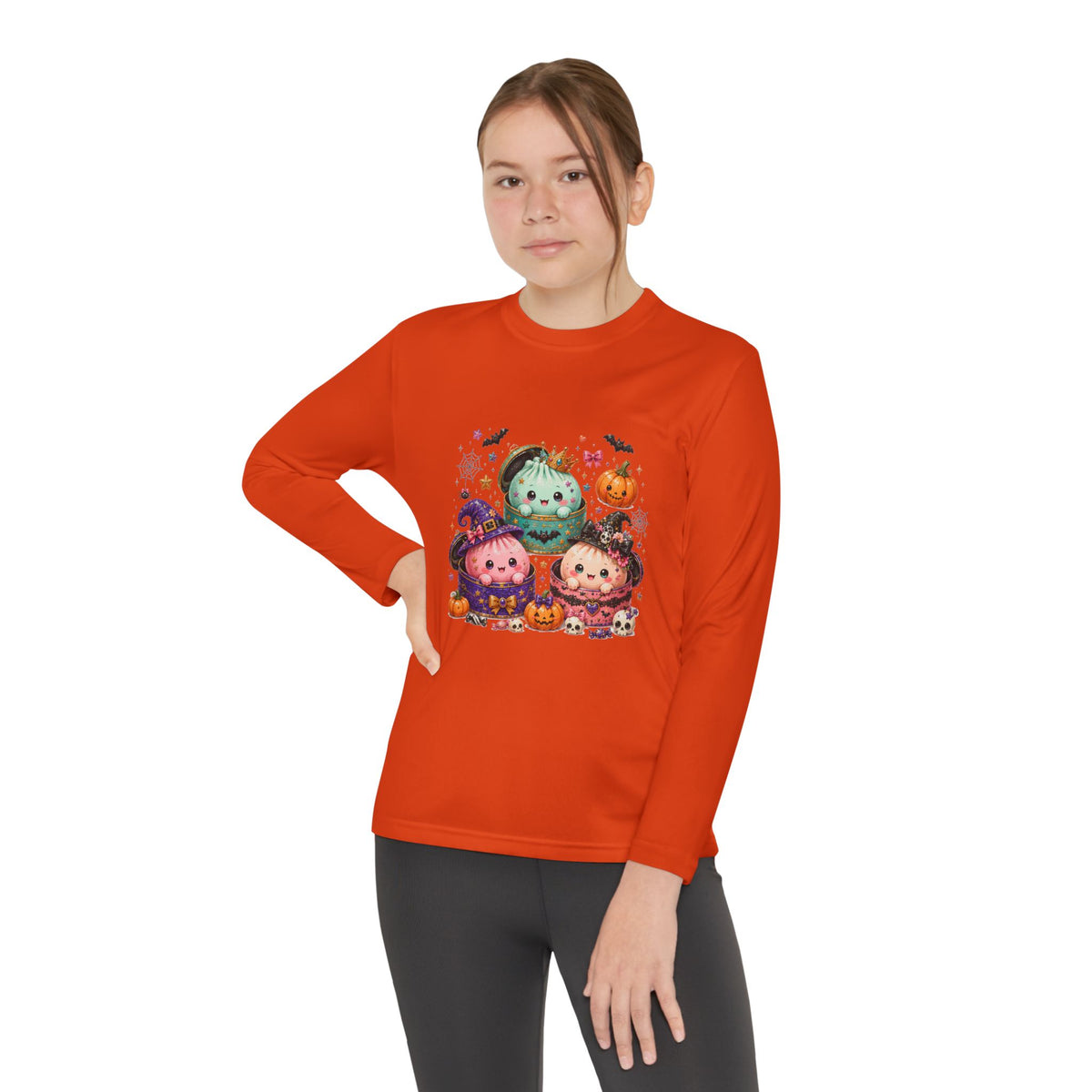 Kids Dumpling Halloween Long Sleeve Tee