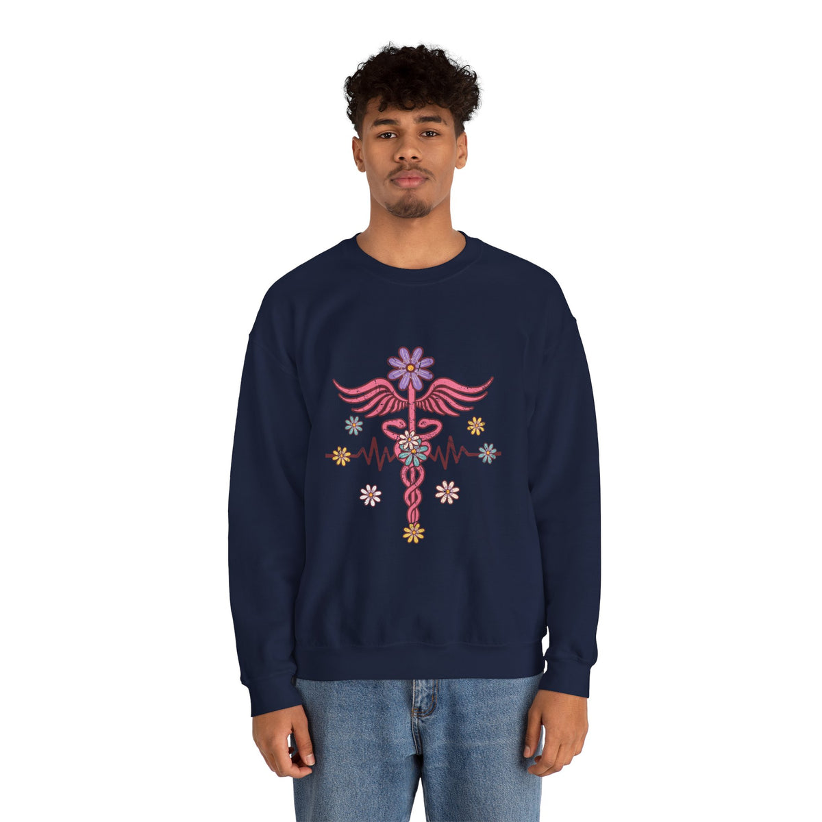Laboratory Tech Floral Sweatshirt- Front & Back