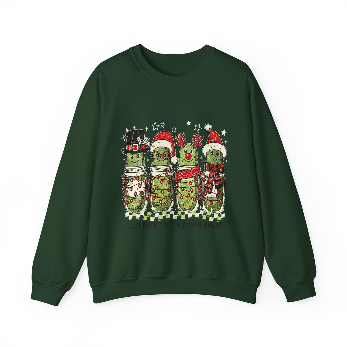 Just Here for the Pickle Juice Christmas Sweatshirt